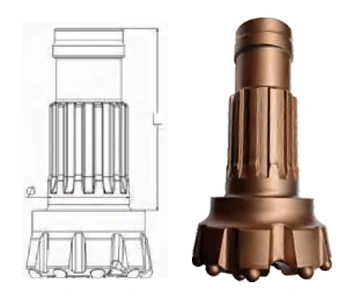 DTH drill bits without skirt