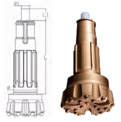 DTH drill bits with skirt