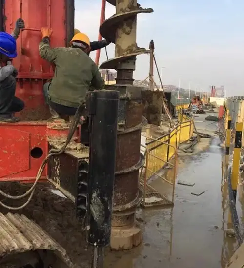 CFA (continuous flight auger) rock-socketed piles